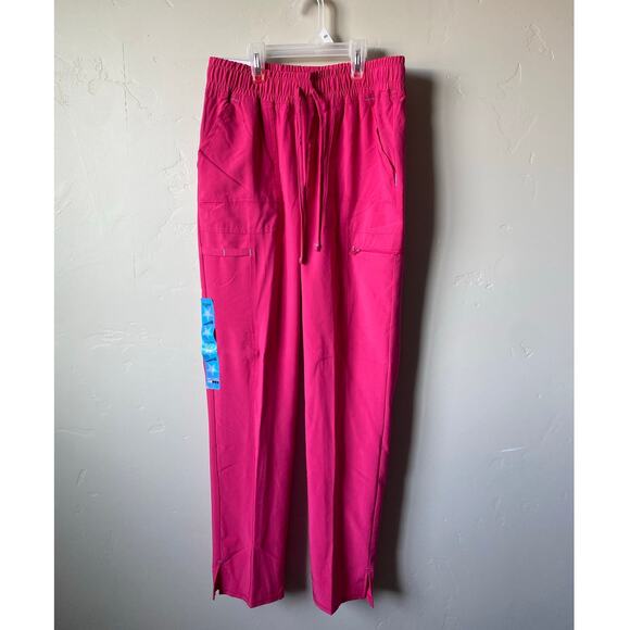 NWT Hot Pink Scrubstar Performance Yoga Scrub Pants- Size XS - Picture 1 of 8